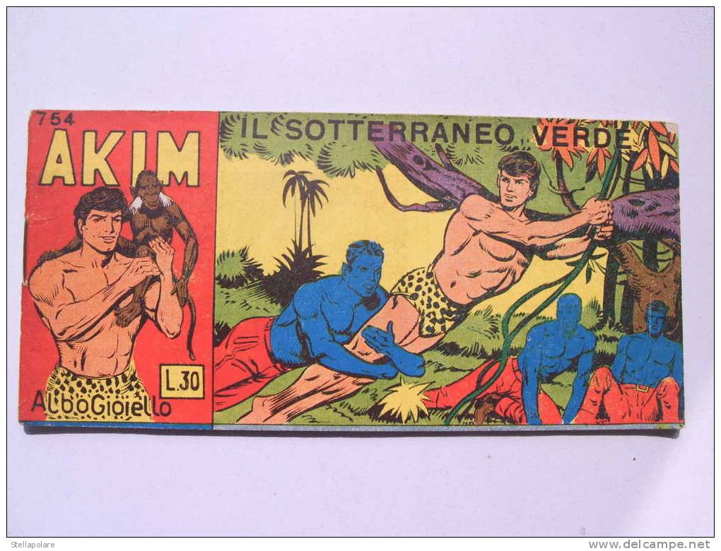 AKIM STRISCIA FASCIA PIU´ RARA. N. 754 - "IL SOTTERRANEO VERDE" - 1966 - Comics 1930-50