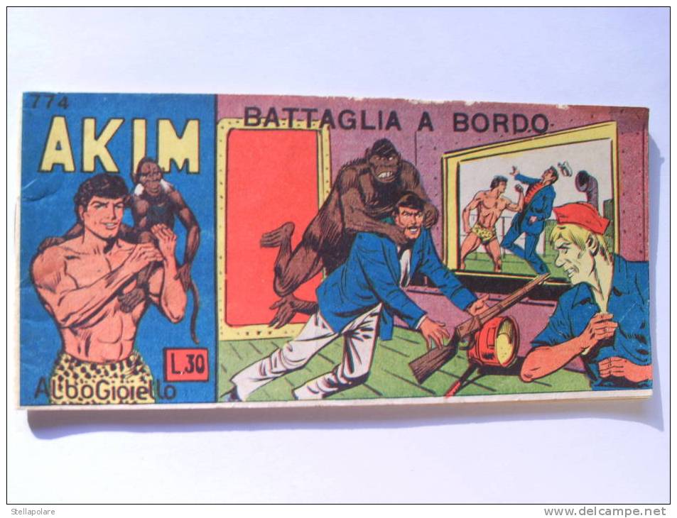 AKIM STRISCIA FASCIA PIU' RARA. N. 774 - "BATTAGLIA A BORDO" - 1966 - Comics 1930-50