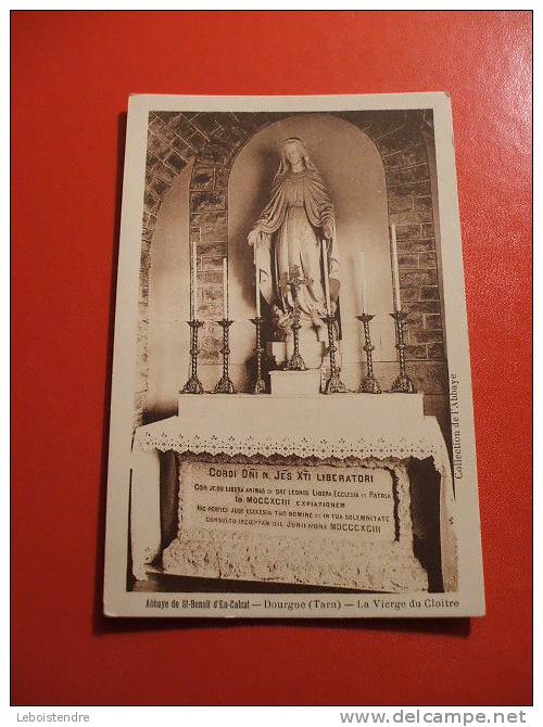 CPA (81-TARN)-ABBAYE DE ST-BENOÎT D'EN-CALCAT-DOURGNE-LA VIERGE DU CLOÎTRE -CARTE EN BON ETAT. - Dourgne