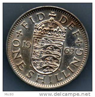 Grande-Bretagne 1 Shilling 1963 Armes Anglaises Ttb/sup - I. 1 Shilling