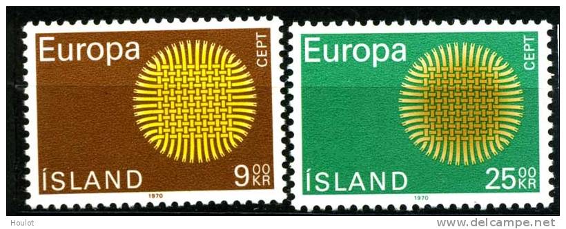 Island Mi.N° 442/43 ** 1970, Europa Flechtwerk Als Sonnensymbol - Sonstige & Ohne Zuordnung