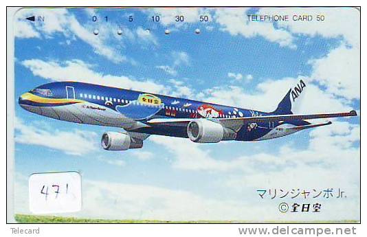 Avions Sur Telecarte Japon (471) * TELEFONKARTE FLUGZEUG * Air Vliegtuig Aeroplani Airplane Aeroplanos Flugzeug - Airplanes