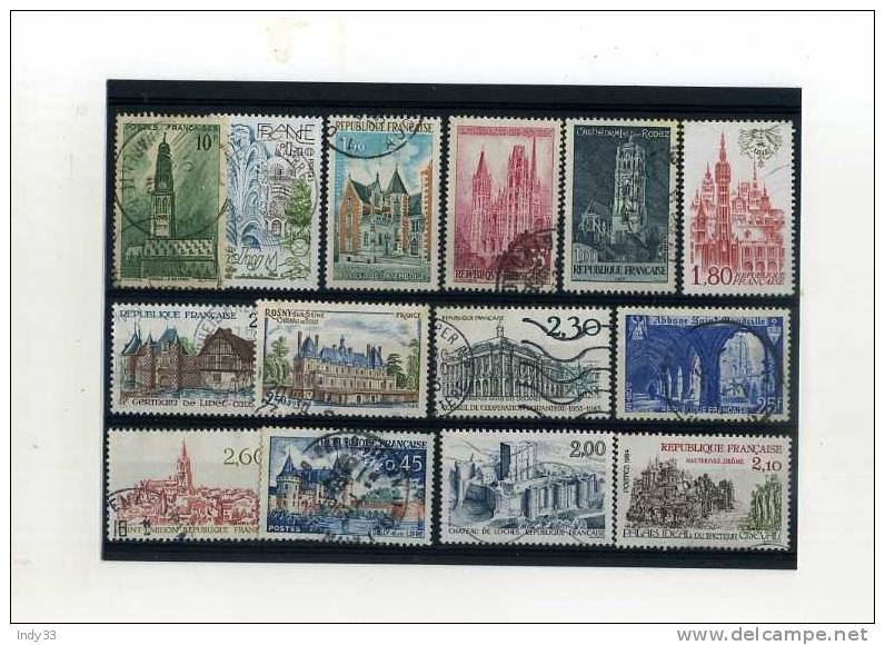 - ENSEMBLE DE TIMBRES DE FRANCE . PAYSAGES  DIVERS . - Collections