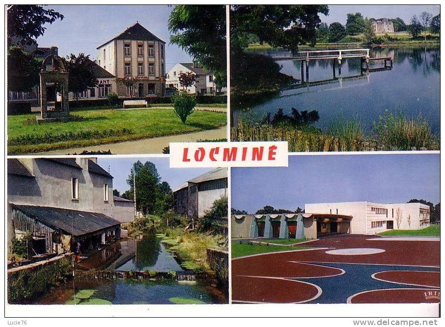 LOCMINE  -  4 Vues :  Lavoirs Du Pont Coët, Château De Beaulieun Le Petit Square, Collège D´Enseignement Général  - - Locmine