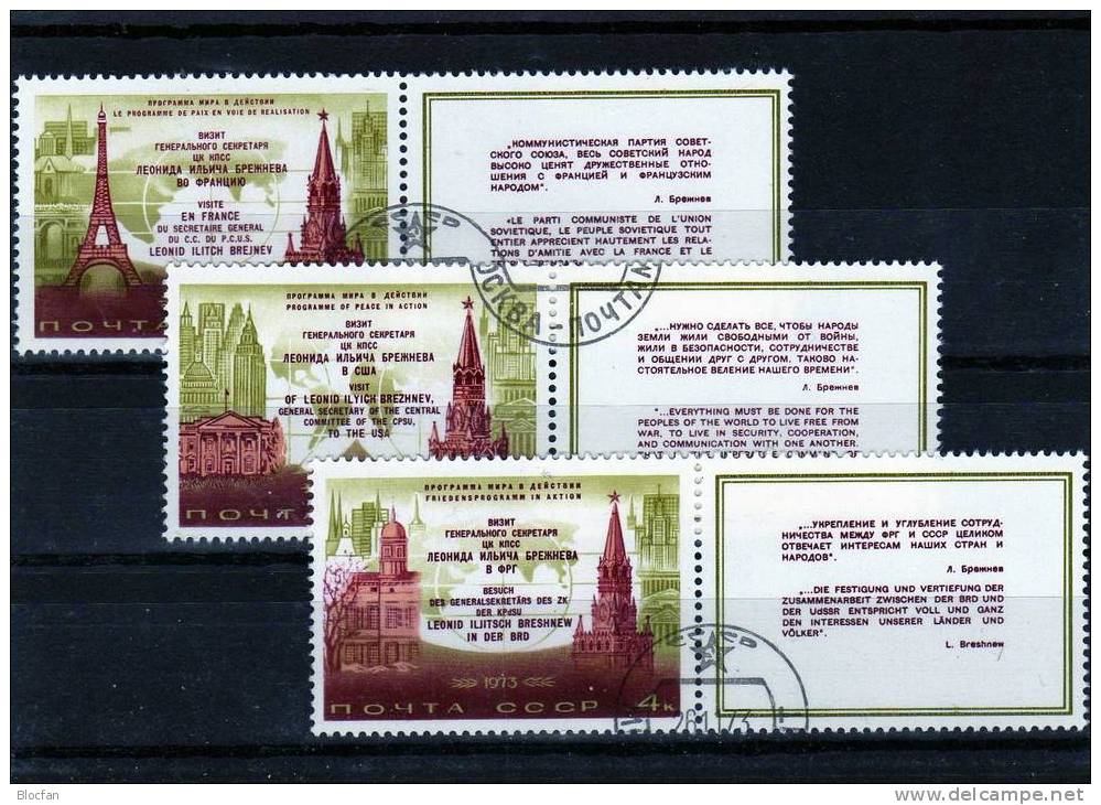 Block 91 + 4176/8 FDC Gedenkblatt Zum Staatsbesuch Breshnew In Bonn Sowjetunion 14€ - Covers & Documents