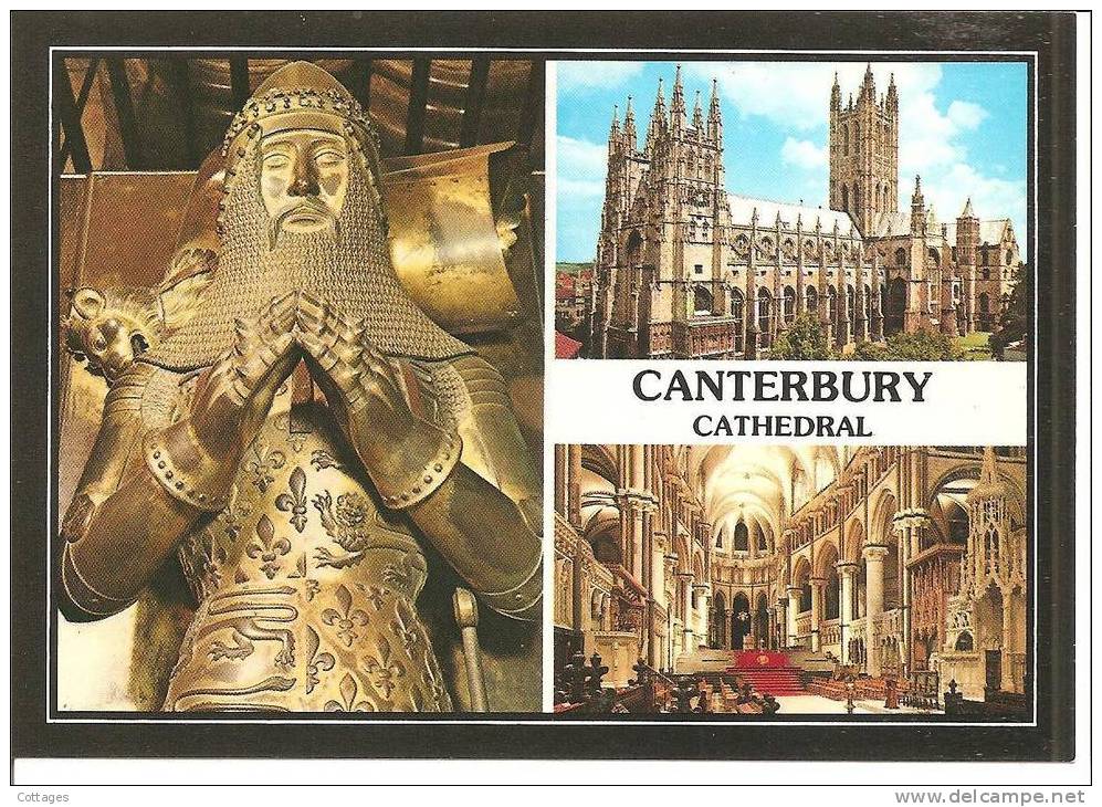 CANTERBURY CATHEDRAL - Carte Avec 3 Vues - Canterbury