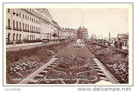 CARPET GARDENS SHOWING NEW FOUNTAIN. EASTBOURNE. - Eastbourne