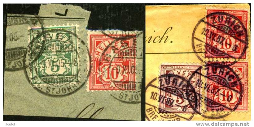 Schweiz Helvetia Mi.N° 46?  + 47  Auf Brief Von Zürich Nach Lyon France Abgestempelt Am 10.6. 1887 In Zürich, Ankunftsst - Abarten