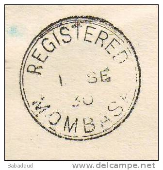 Tanganyika 1927 Registered Envelope from Mwanza to Glasgow, Scotland.