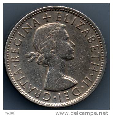 Grande-Bretagne 2 Shillings 1956 Ttb+ - J. 1 Florin / 2 Shillings