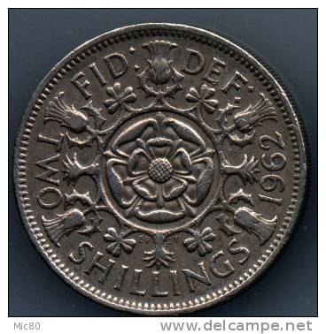 Grande-Bretagne 2 Shillings 1962 Ttb/sup - J. 1 Florin / 2 Shillings