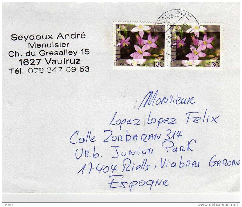 Carta,  Vauluz ( Suiza) 2005, Cover, Letter - Briefe U. Dokumente