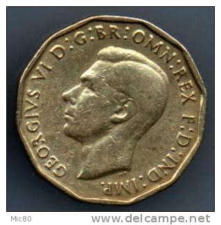 Grande-Bretagne 3 Pence 1942 Ttb+ - F. 3 Pence