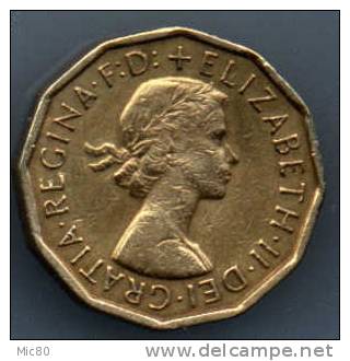Grande-Bretagne 3 Pence 1961 Ttb+ - F. 3 Pence