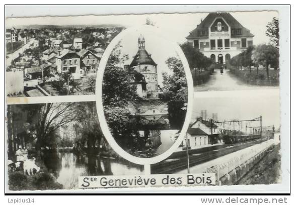 H 367 / CPSM  -  SAINTE GENEVIEVE DES BOIS   (91) MULTIVUES - Sainte Genevieve Des Bois