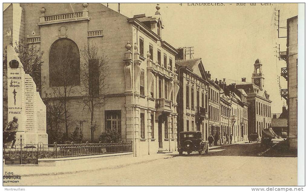 (59) LANDRECIES, La Rue Du Cerf, écrite, Timbrée, - Landrecies