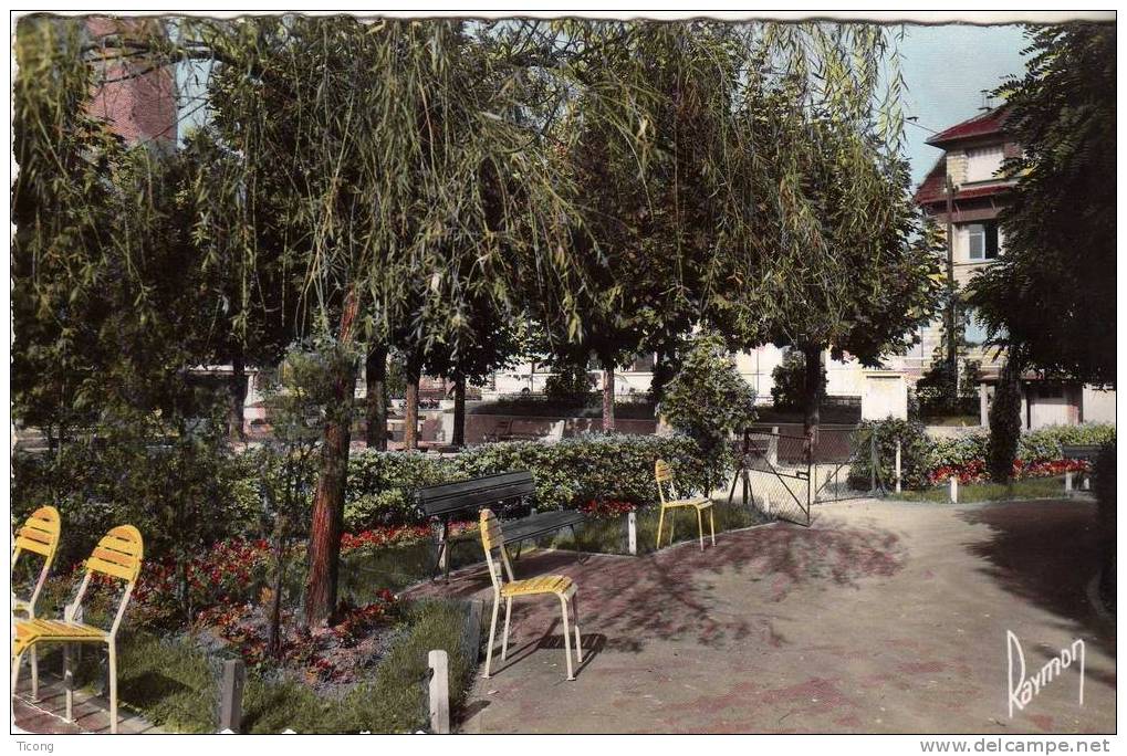 LA GARENNE COLOMBES 92 HAUTS DE SEINE - LA RUE CAMBON ET LE SQUARE ( Ed. RAYMON ) - La Garenne Colombes