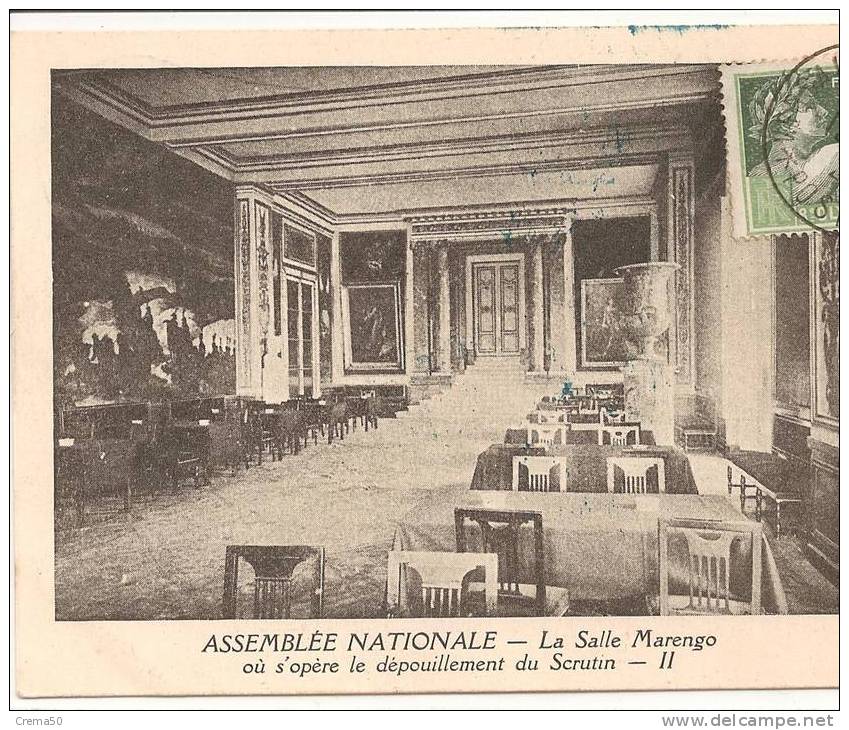 ASSEMBLEE NATIONALE- Salle Marengo Où S'opère Le Dépouillement Du Scrutin - Partis Politiques & élections