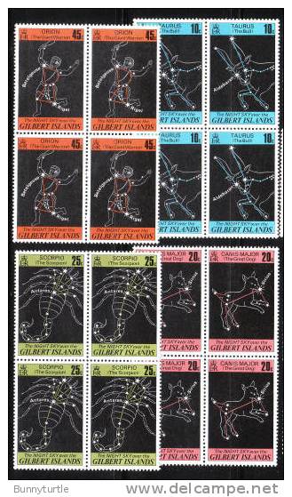 Gilbert Islands 1978 Night Sky Over Gilbert Islands Blk Of 4 MNH - Islas Gilbert Y Ellice (...-1979)