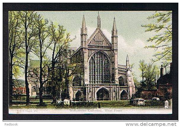 Early Postcard FGO F.G.O. Stuart - Winchester Cathedral West Front Hampshire - Ref 272 - Winchester