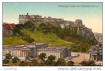 EDINBURGH CASTLE AND NATIONAL GALLERY. - Midlothian/ Edinburgh