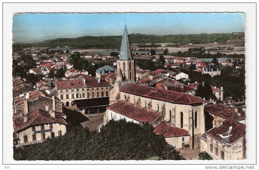 SAINT-NICOLAS-DE-LA-GRAVE ( Tarn-et-Garonne) Vue Générale; L'Eglise; 1963; B/TB - Saint Nicolas De La Grave