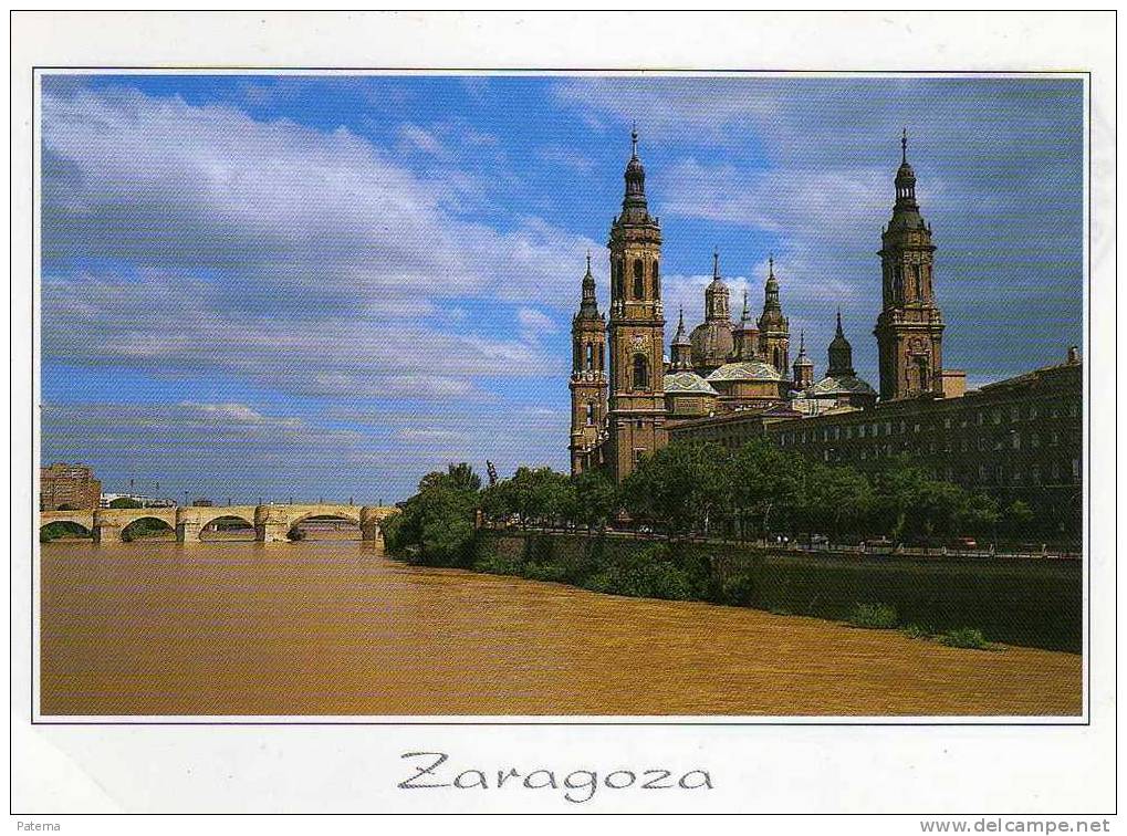 Postal, Vista,  El Pilar Y Rio Ebro Post Card - Zaragoza