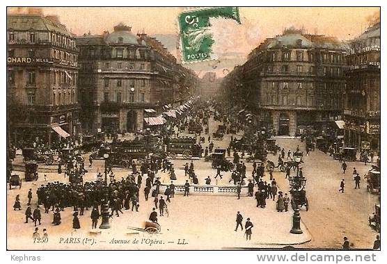 PARIS : Avenue De L'Opéra - TOP ANIMATION Variante Peu Courante - Arrondissement: 01