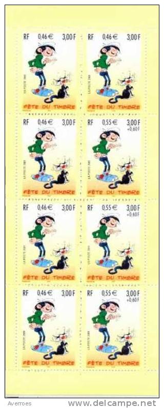 Journée Du Timbre  2001 - GASTON LAGAFFE -  Carnet  De 8 Timbres Yvert N° BC3370a  Année 2001 - Tag Der Briefmarke