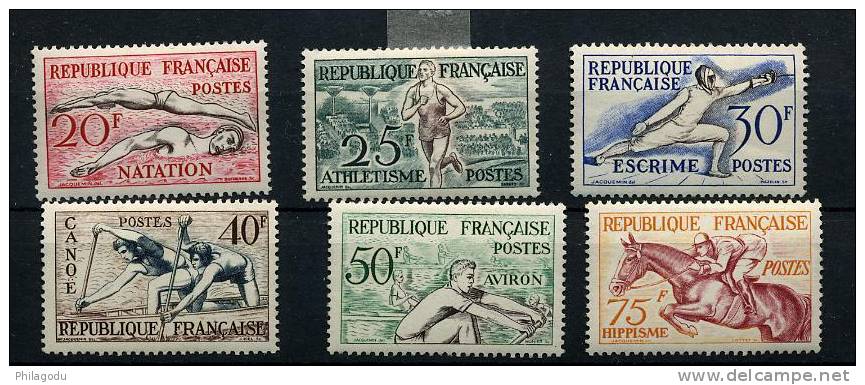 Sports De 1953 +  960/965  Tous  Charnière Propre   All Hinged  +  Cote 53 E - Unused Stamps