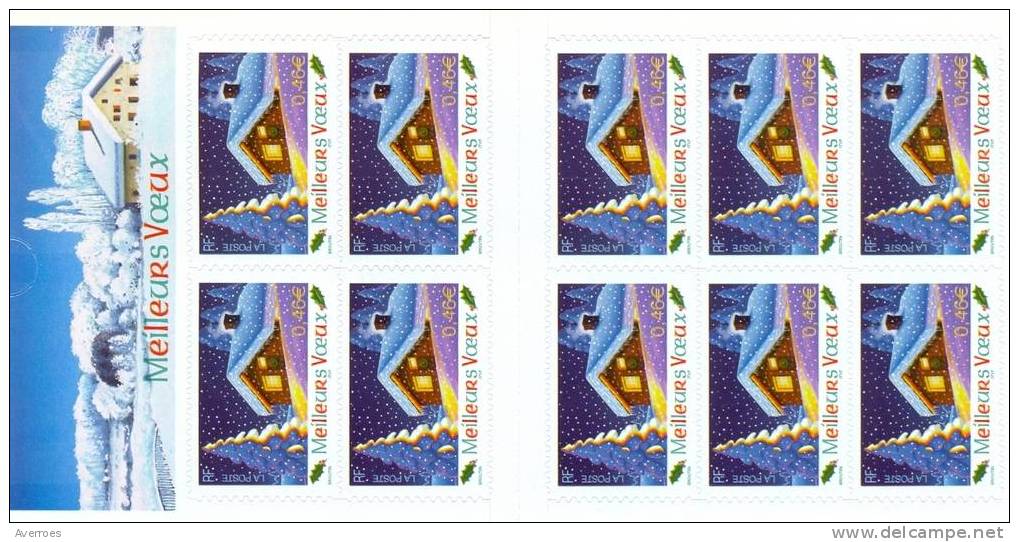 Meilleurs Voeux 2002 -  Carnet  De 10 Timbres Yvert N° BC3534A  Année 2002 - Commemorrativi