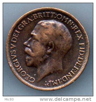 Grande-Bretagne 1 Farthing 1918 Ttb - B. 1 Farthing