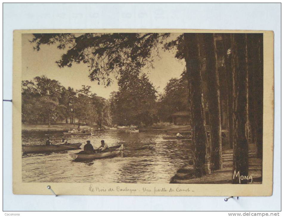 Le Bois De Boulogne - Une Partie De Canot - Paris XVI è - Die Seine Und Ihre Ufer