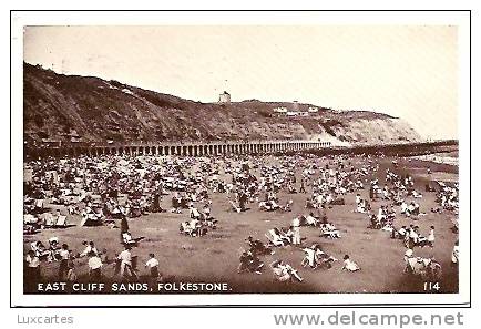 EAST CLIFF SANDS. FOLKESTONE.   114 - Folkestone