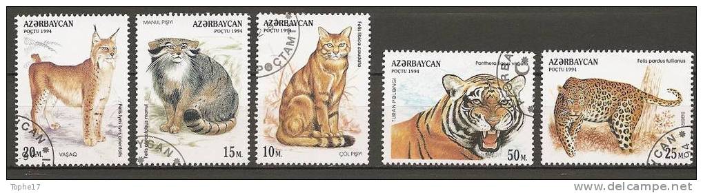 W - Azerbaidjan - 1994 - Y&T 187 à 191  Oblitéré - Azerbeidzjan