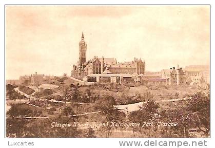 GLASGOW UNIVERSITY AND KELVINGROVE PARK. GLASGOW. - Lanarkshire / Glasgow