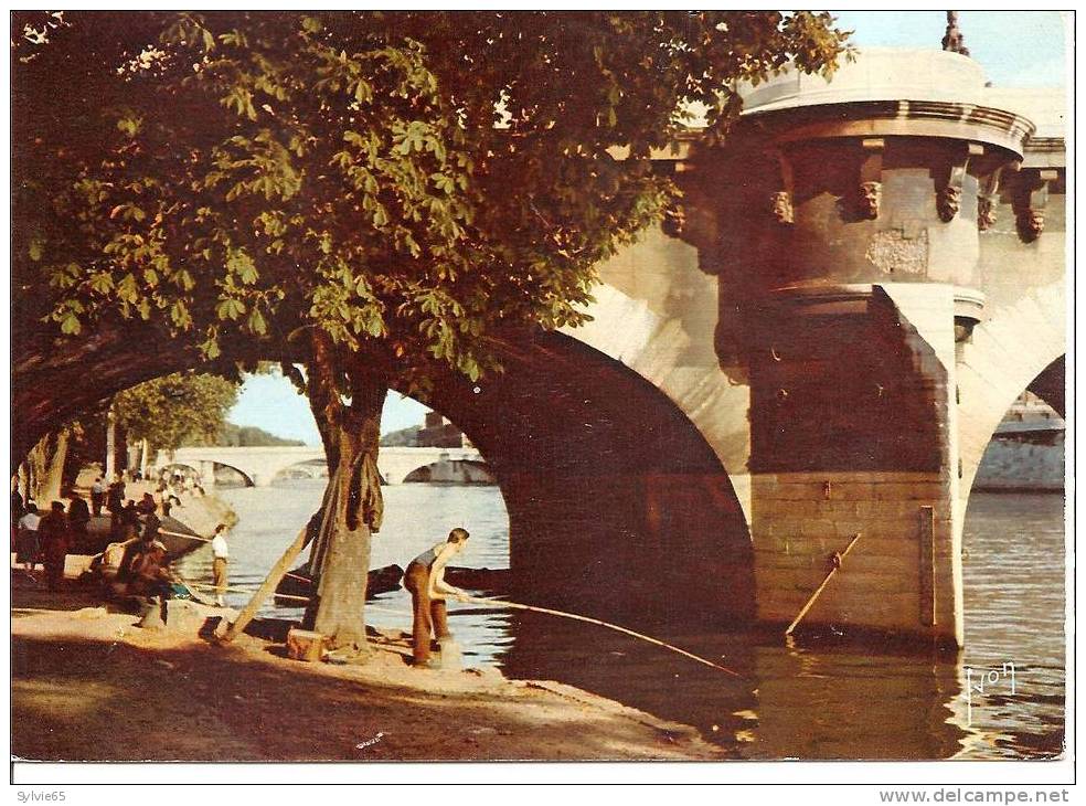 PARIS-les Bords De Seine-pecheurs à La Ligne-quai Du Louvre Pont Neuf - De Seine En Haar Oevers