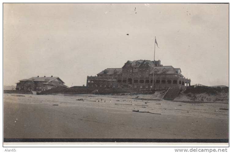 Seaside Oregon Real Photo Postcard, Hotels On Beach - Otros & Sin Clasificación