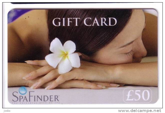 SPA FINDER ( England Gift Card ) * Nice Girl With Flower * Giftcard - Parfum