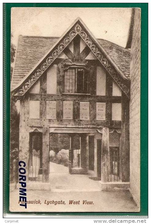 PAINSWICK - Lychgate, West View - POSTCARD Sent In 1905 - Otros & Sin Clasificación