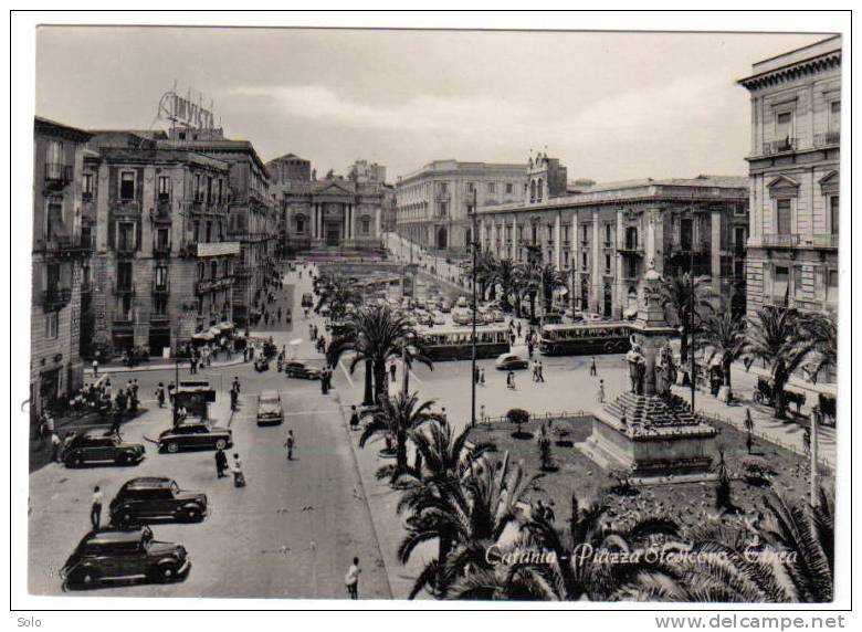 CATANIA - Piazza Stesicono - Etnea     (Vieilles Voitures Et Autobus) - Acireale