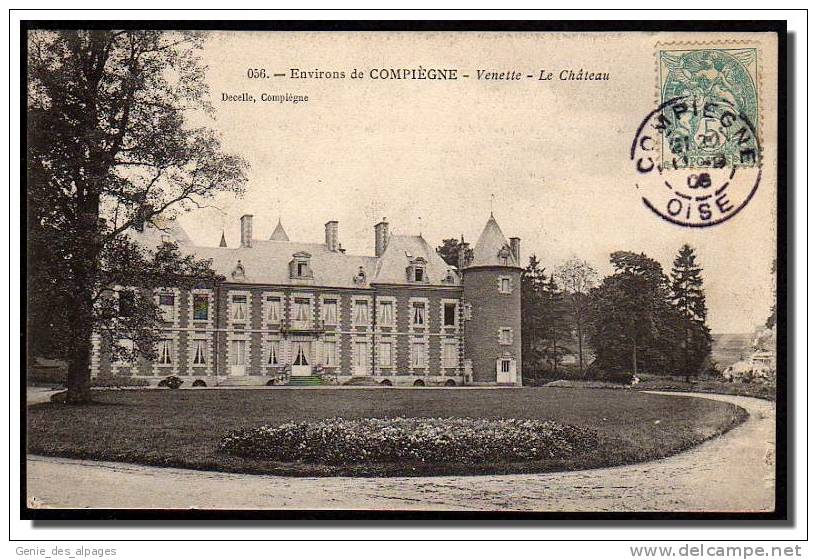 60 VENETTE, Env.Compiègne, Le Château, Ed Decelle, Voyagé En 1906, Bon état - Venette