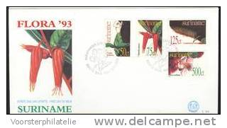 REP. SURINAME 1993 ZBL FDC E164 BLOEMEN FLOWERS FLEUR - Andere & Zonder Classificatie