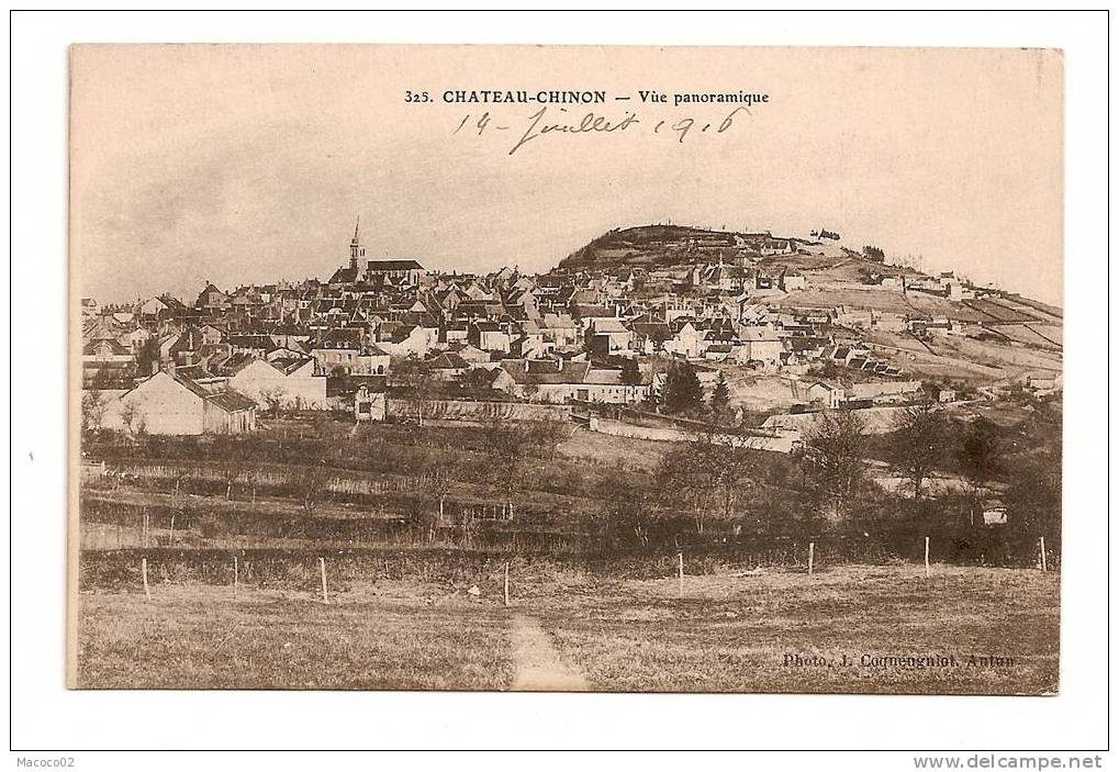 CHATEAU-CHINON Dpt 58 Vue Panoramique 1916 - Chateau Chinon