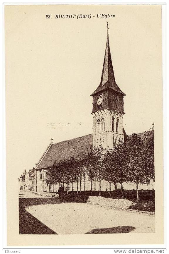 Carte Postale Ancienne Routot - L'Eglise - Religion - Routot