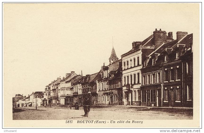 Carte Postale Ancienne Routot - Un Côté Du Bourg - Routot