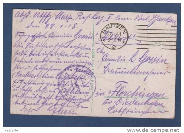 SAXE - CP BAUTZEN - AM MÜHLTOR - CIRCULEE FM ALLEMANDE 22 1 1918 - Bautzen