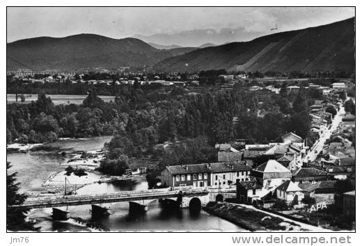 MONTREJEAU Vue Sur La Garonne Et Avenue De Polignan. - Montréjeau