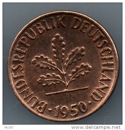 Allemagne 1 Pfennig 1950 D Ttb+ - 1 Pfennig