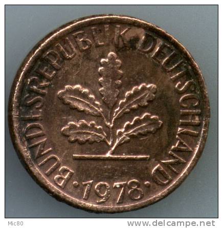 Allemagne 1 Pfennig 1978 F Ttb - 1 Pfennig